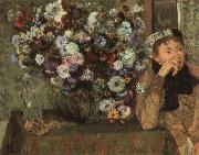 Edgar Degas Woman with Chysanthemums china oil painting artist